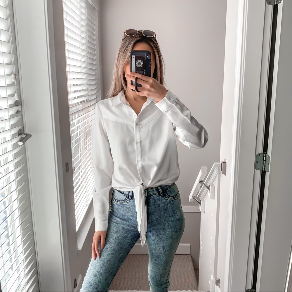 Pieces Button Down Shirt With Tie